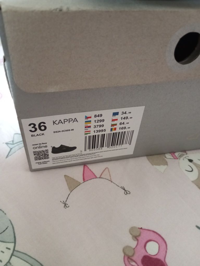 Lekkie buty sportowe, sneakersy, siatkowe Kappa rozmiar 36