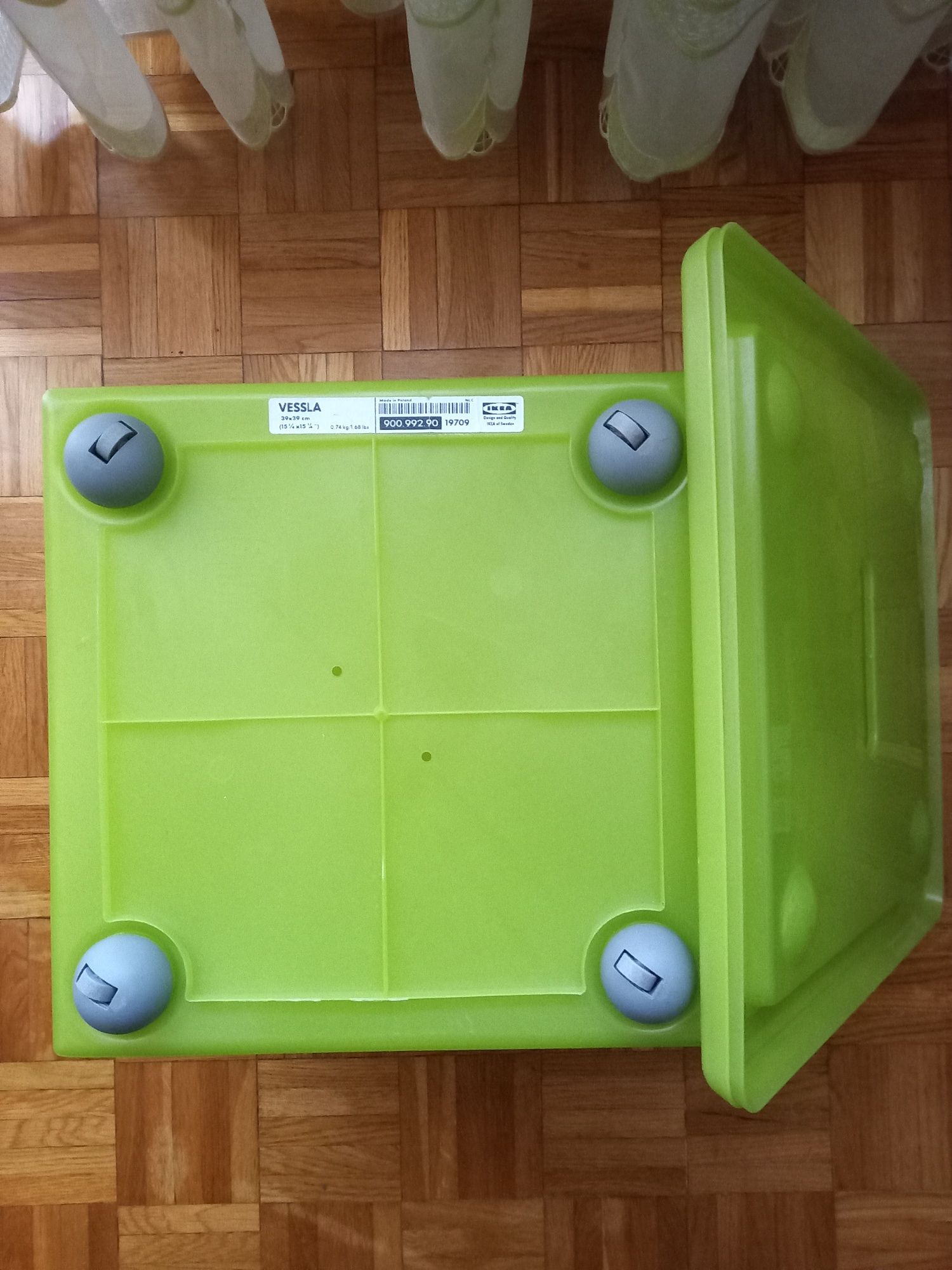 VESSLA Pojemnik Pudełko na kółkach IKEA z pokrywą j.NOWE