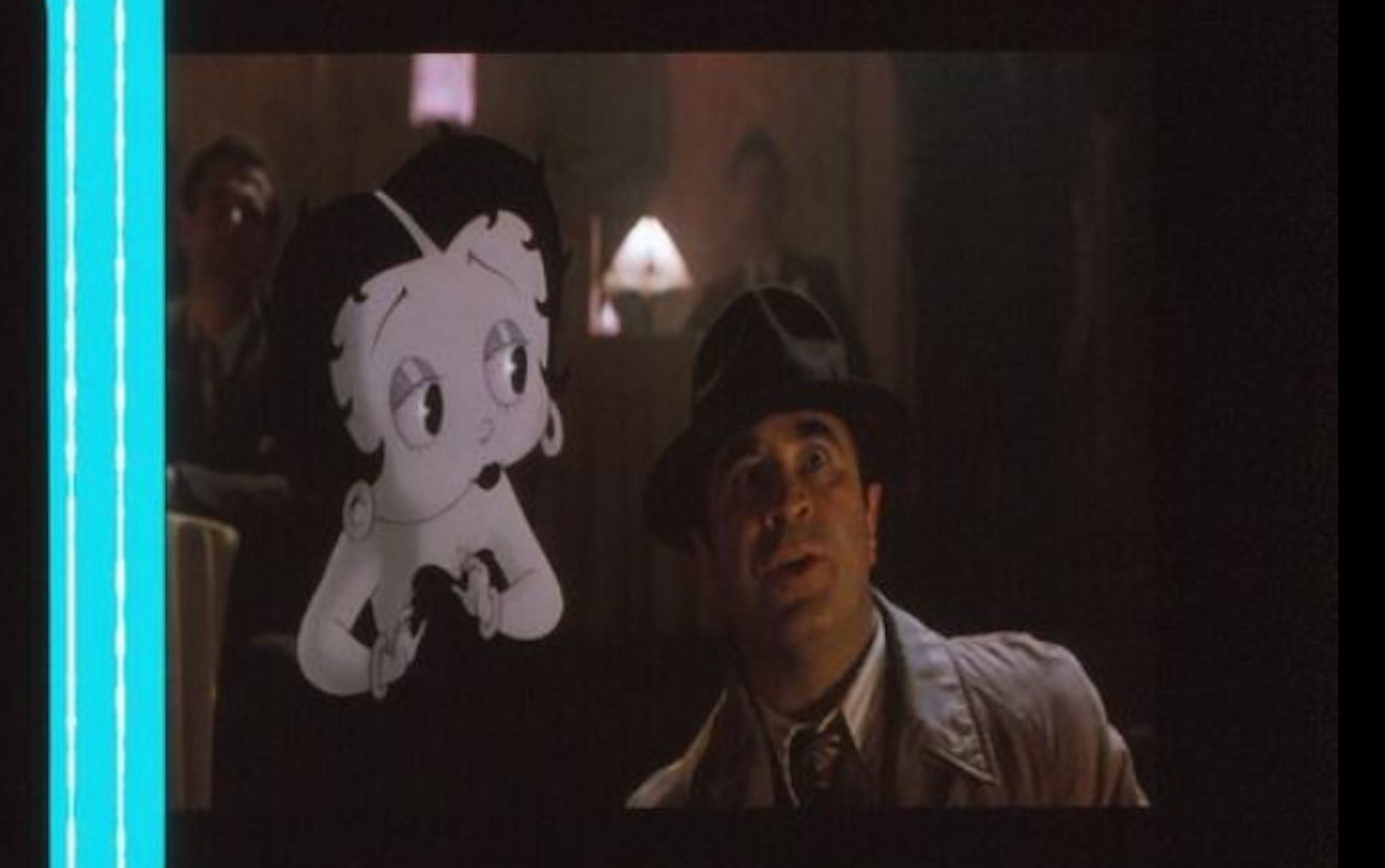 Fotogramas em película 35mm do filme culto Who Framed Roger Rabbit