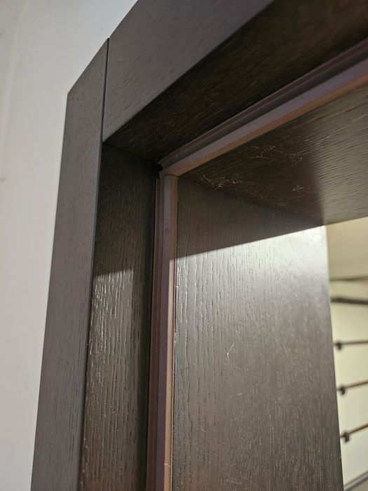 Drzwi mahoniowe + ościeżnice + klamki