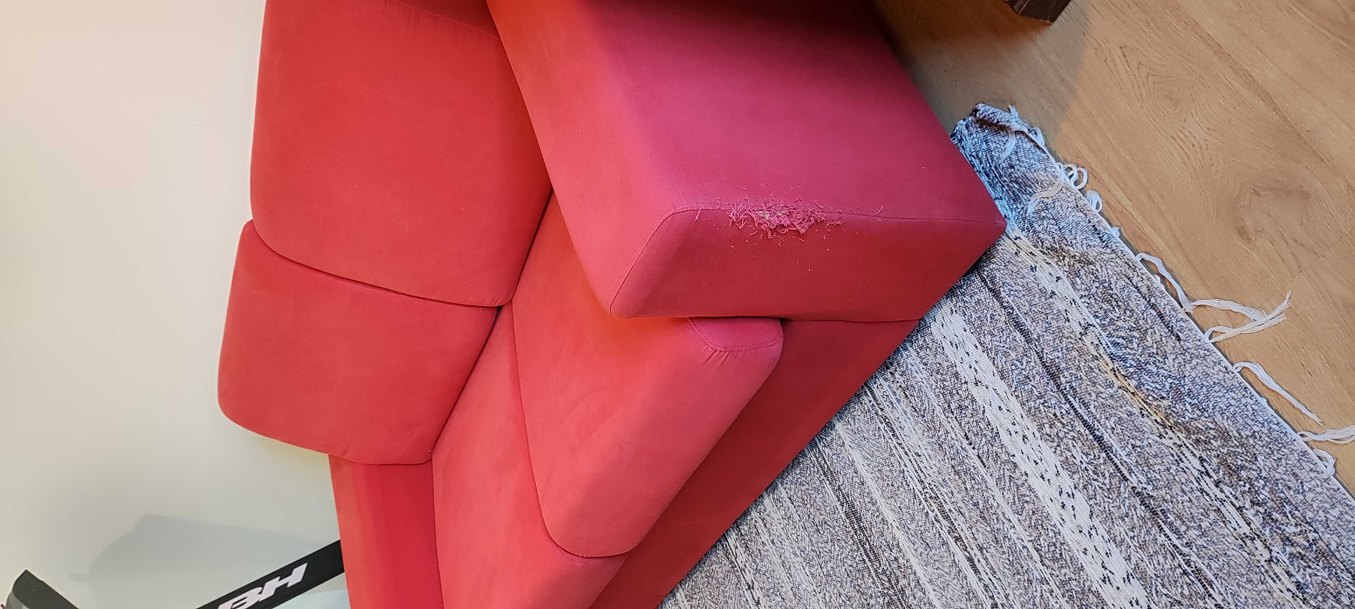 Sofá-cama vermelho