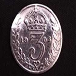 Wielka Brytania 3 pensy, 1905 Stan III – Bardzo piękny (BP)