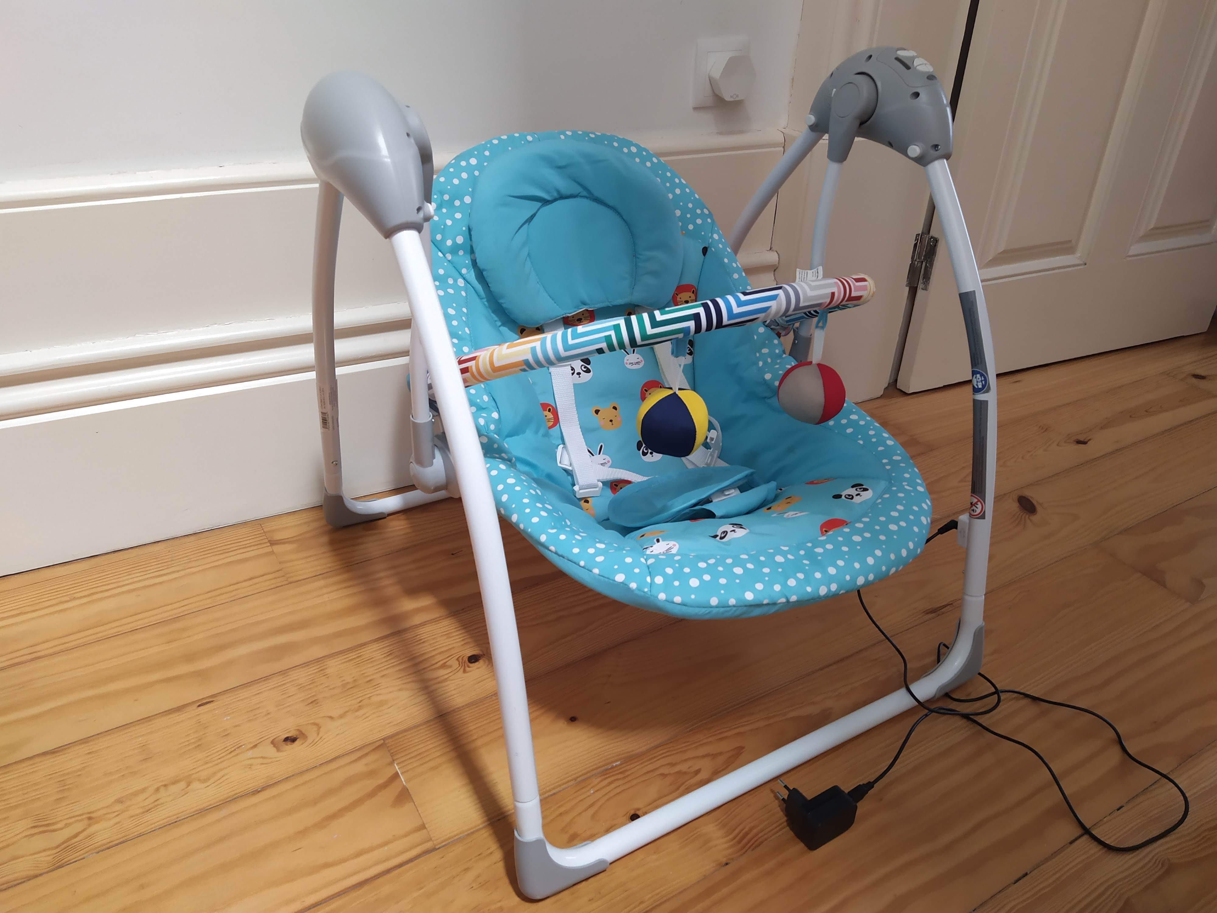 Baloiço espreguiçadeira Musical Azul Swing Asalvo (corrente ou pilhas)