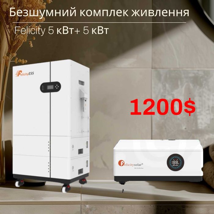 Безшумный комплект Apollo-5KLP1G01-MX 5 кВт+LUX-X-48100LCG01 5 кВт