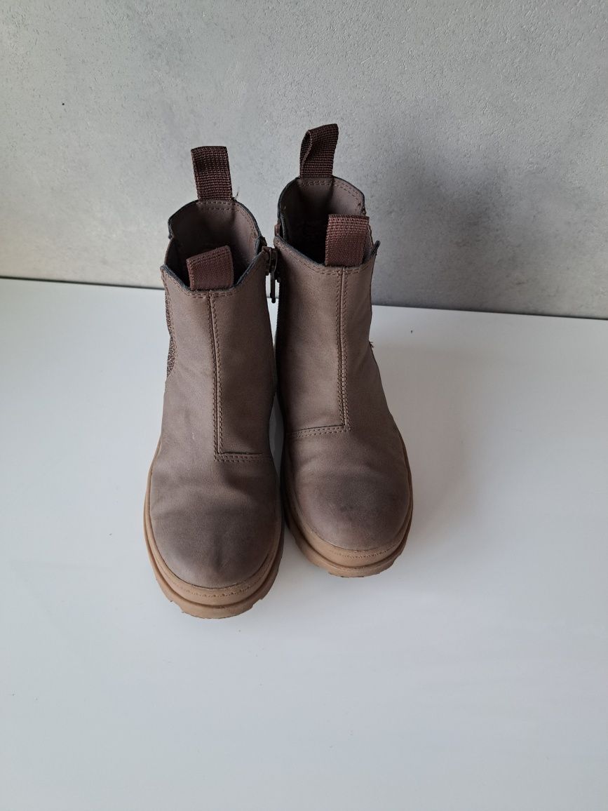 Botki jesienne przejściowe dla dziewczynki h&m buty 27 sztyblety
