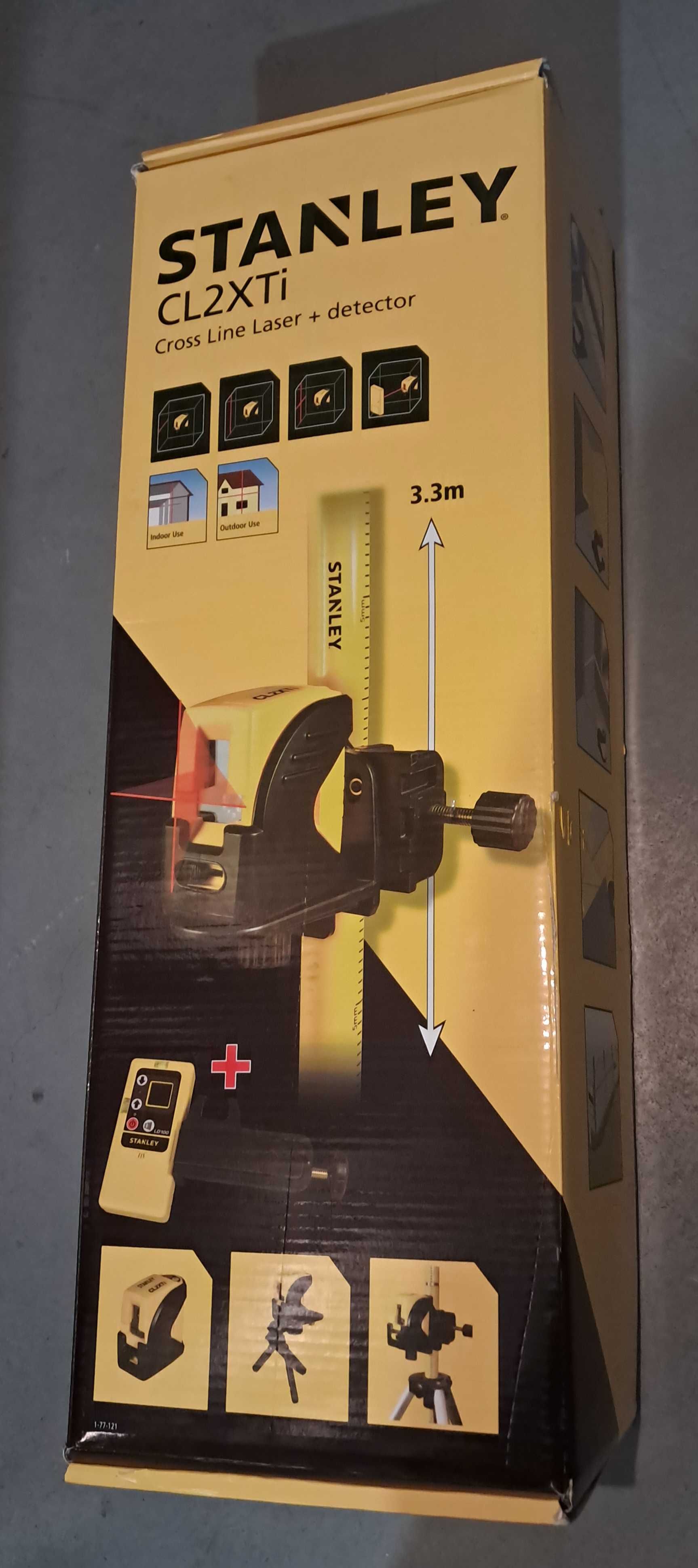 Laser krzyżowy CL2XTi + detektor Stanley LD100  NOWY zestaw