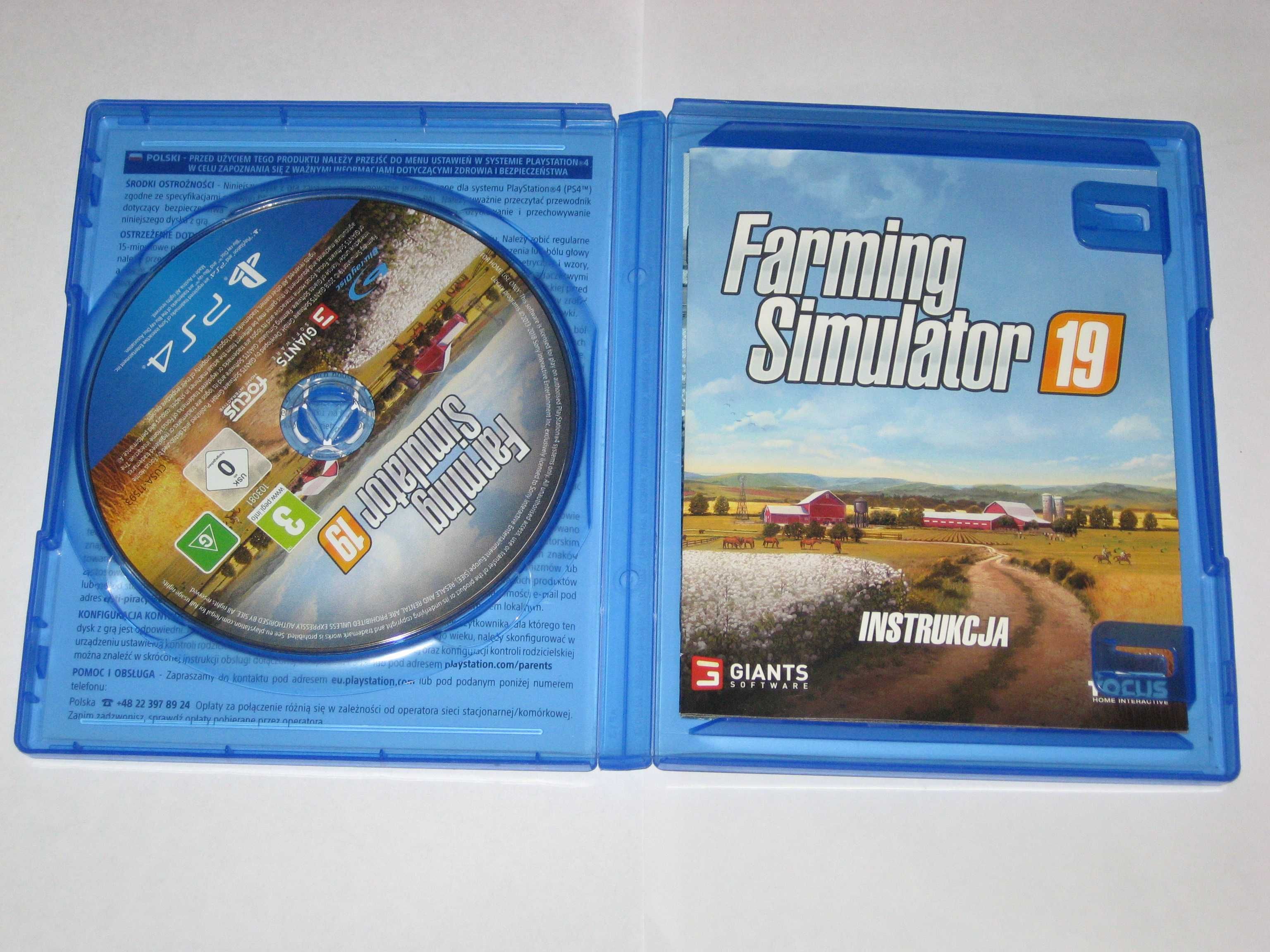 Farming Simulator 19 PS4 Play Station 4 jak NOWA! PO POLSKU! PL!