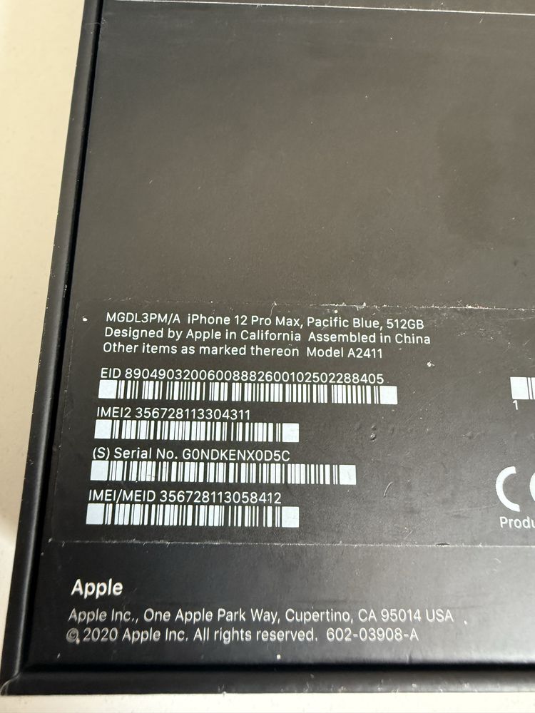iPhone 12 Pro Max 512gb Blue Idealny Bateria 100%