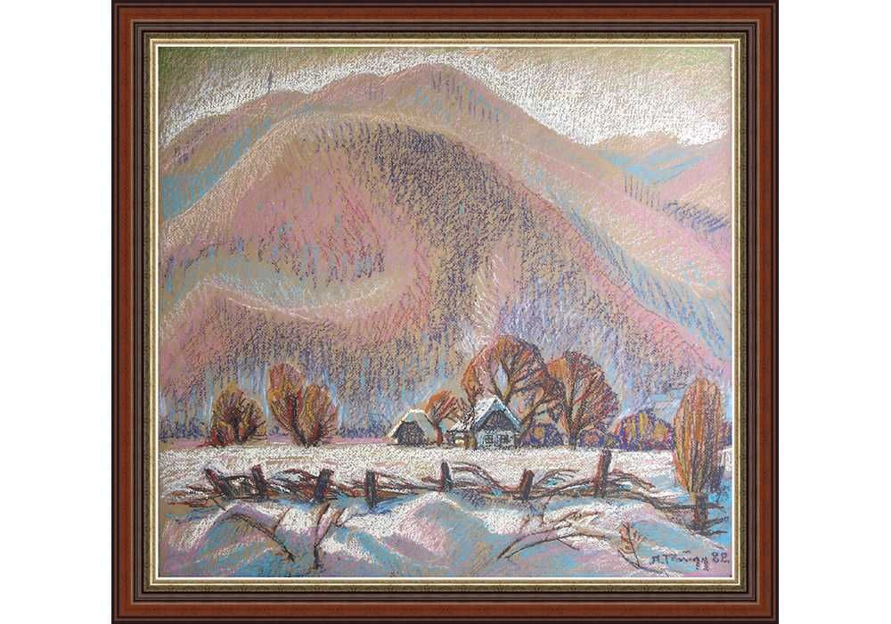 Гайду Ласло (1944-2021) Карпаты 67*62 см Закарпатская шк Эрдели Бокшая