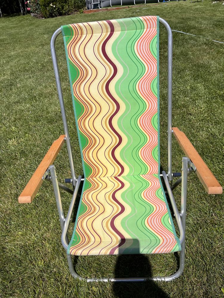Krzesło/leżak turystyczne kempingowe aluminiowe składane