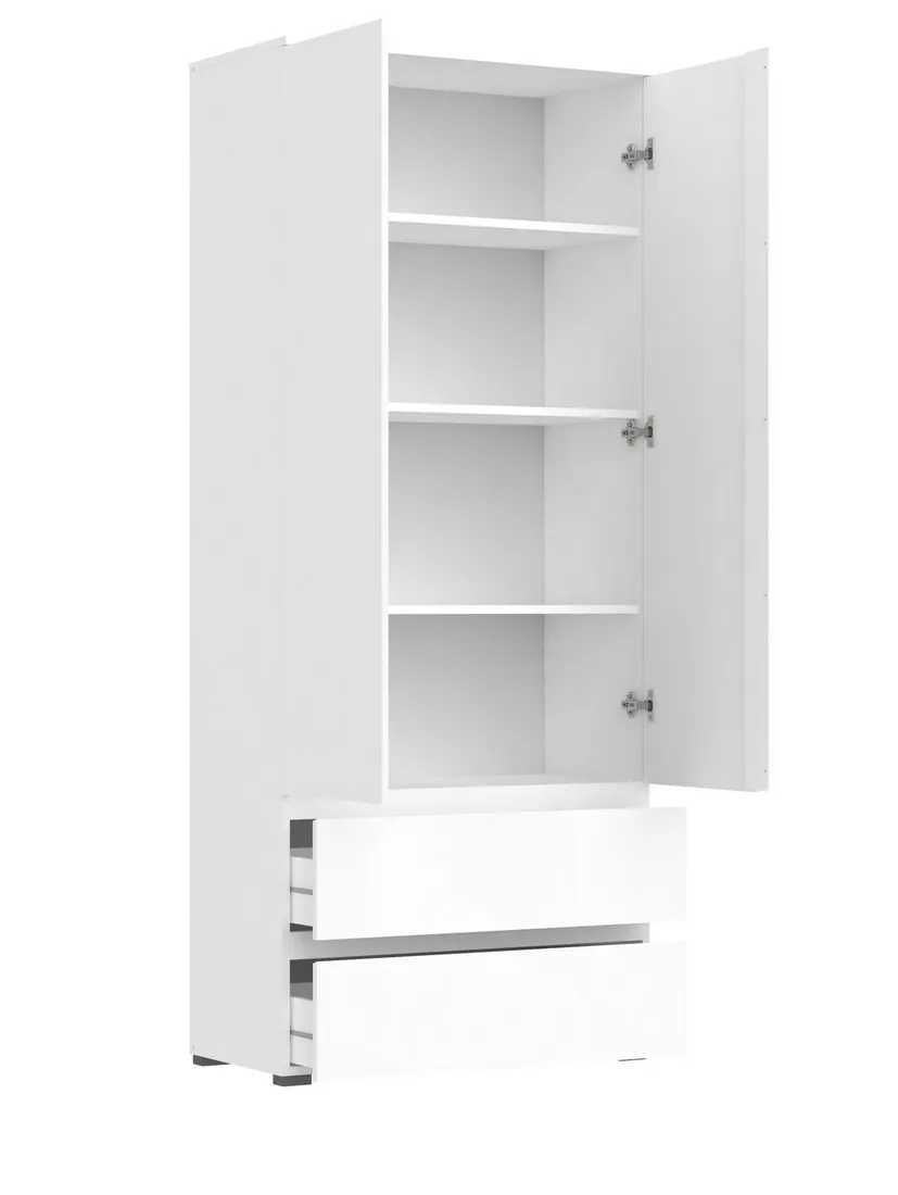 SPRZEDAM - Szafa Biała Dwudrzwiowa 2 szuflady WYS 190 SZ 80CM