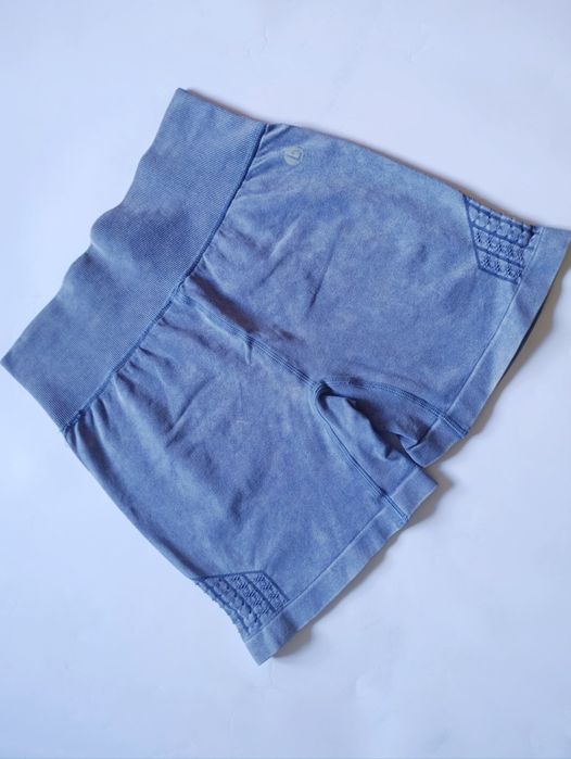 Gołębie szare niebieskie spodenki szorty na siłownię legginsy / XS 34