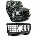 Grelha preta cromada estilo AMG Mercedes Classe G W463 de 1990 a 2010