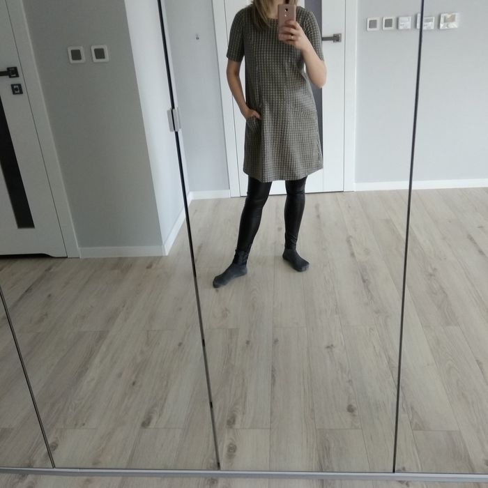 Piękna złota tunika oversize jak nowa ciążowa s 36