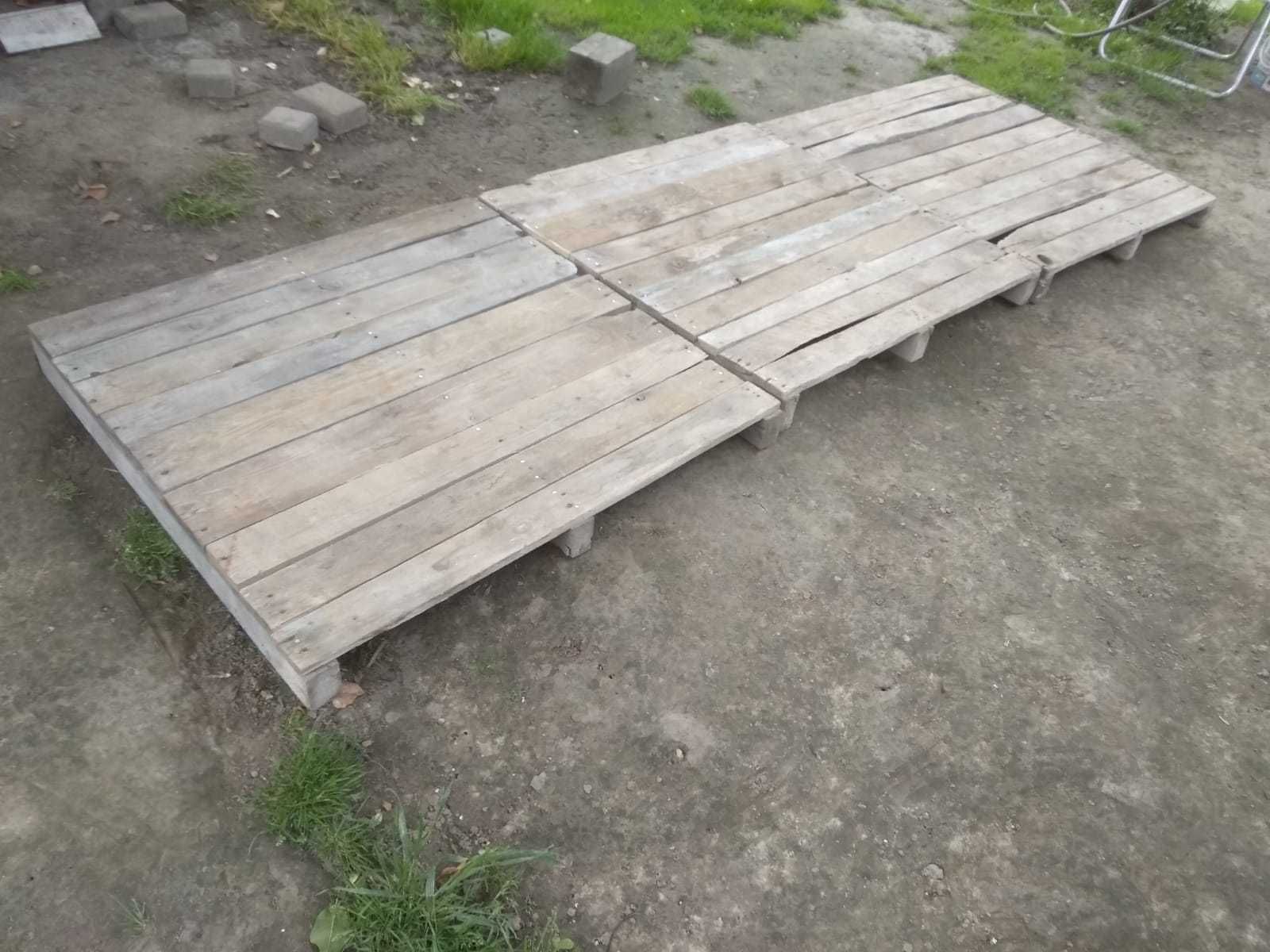 Palety 110x110-cm 3 belki pełne deskowanie - podest ścieżka taras płot