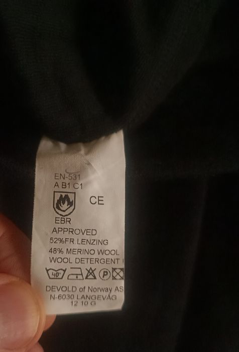 Getry, kalesony z wełną merino DEVOLD Protection, r.L