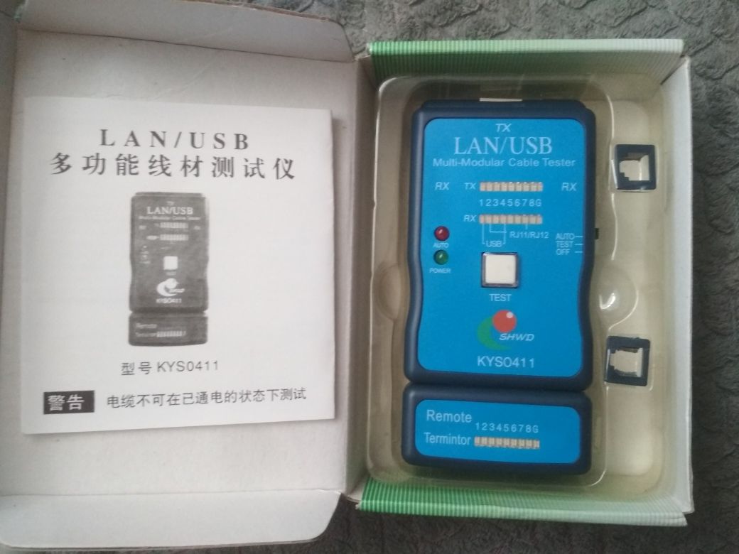 Тестер LAN проводу c USB KYS0411