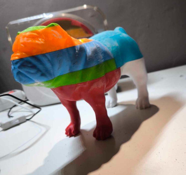 Bulldog em Várias Peças para Impressão Maior