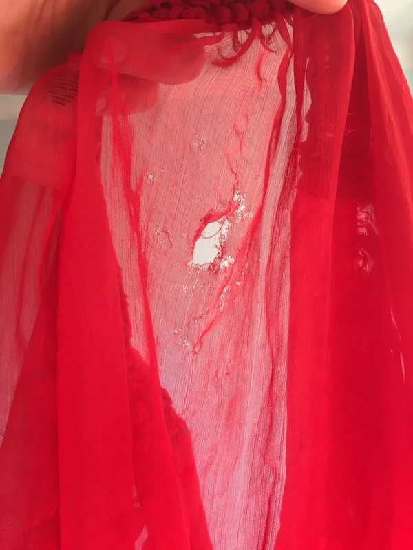Czerwona przezroczysta spódnica marki Primark r. 38