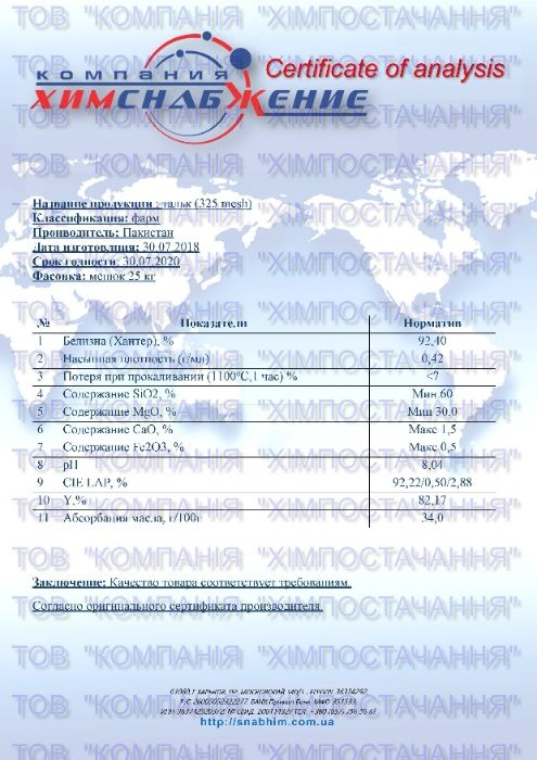 Тальк фарм мешок 25 кг