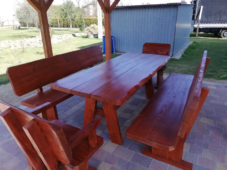 WYPRZEDAŻ! Góralskie Meble Ogrodowe z litego drewna, meble do ogrodu