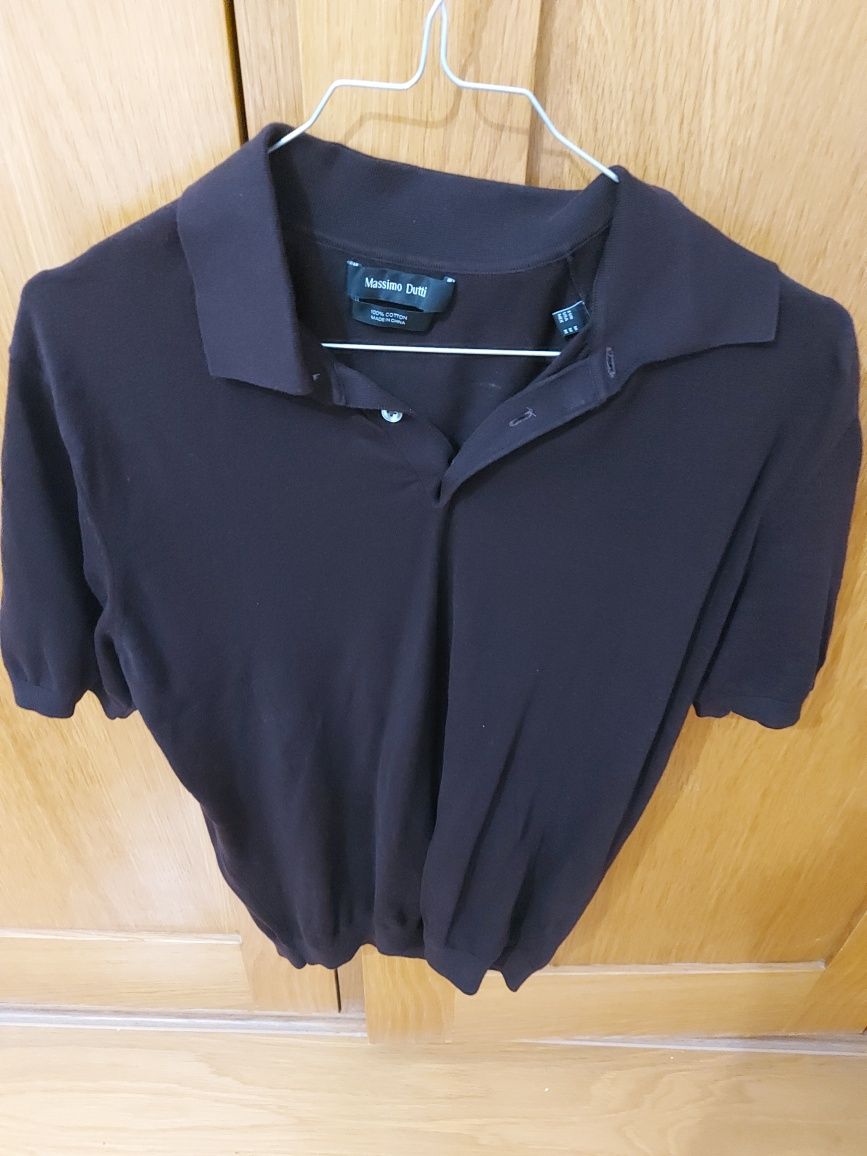 Pólo Massimo Dutti - Cor Bordeaux - Tamanho M