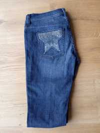 Spodnie BOOTCUT jeans, rozszerzane nogawki niski stan, dzwony