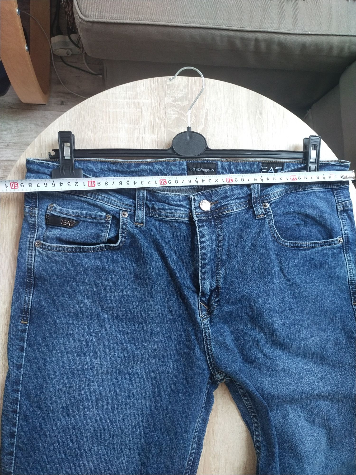 Spodnie dżinsy jeansy 98% bawełna w pasie 100 cm