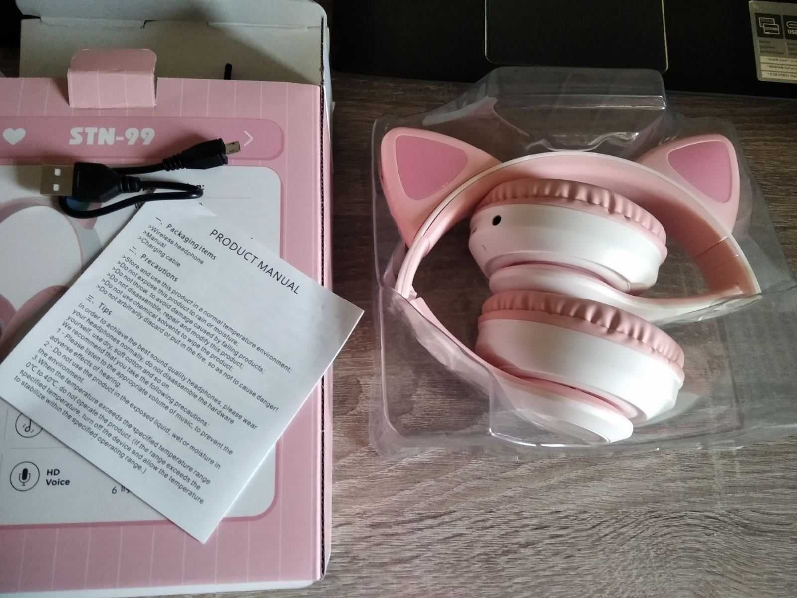 Наушники беспроводные Bluetooth CAT STN-99 Розовый