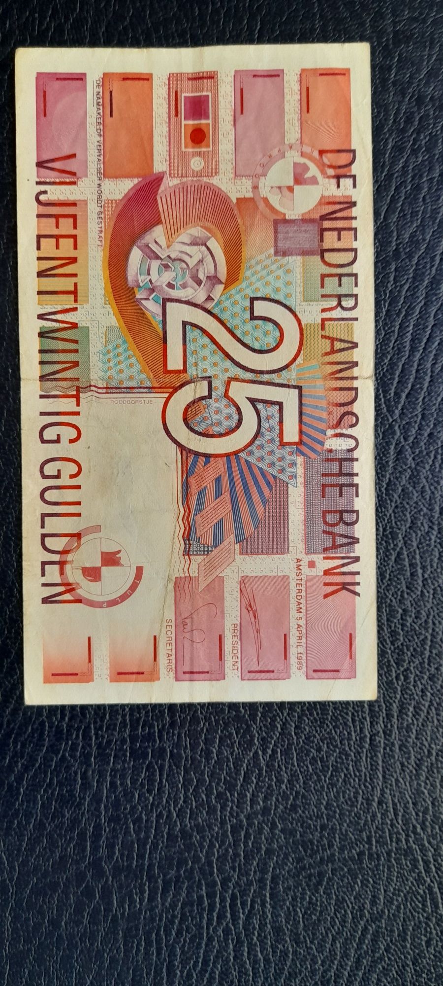 Banknoty Holandia 25 gulden