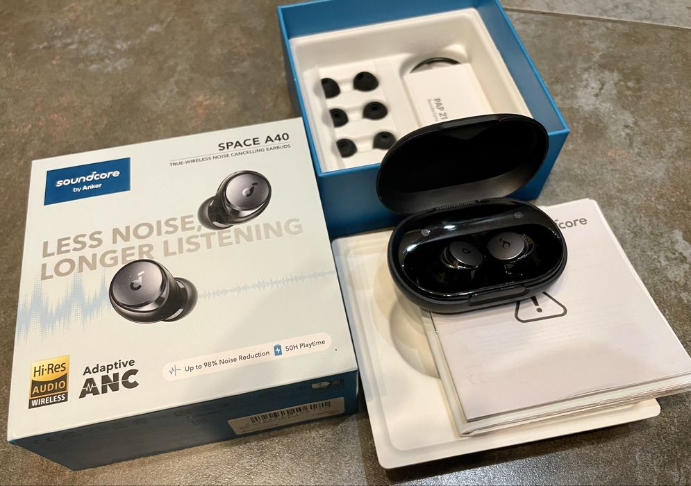 Słuchawki dokanałowe SOUNDCORE Space A40 ANC ( Czarne )