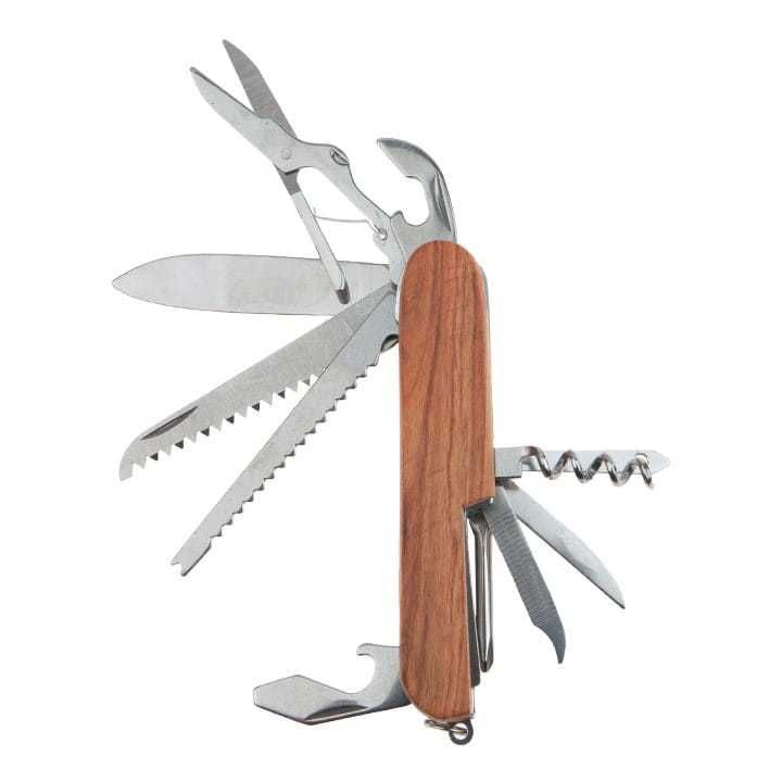 Scyzoryk drewniany kieszonkowy nóż składany multitool BSH MT032