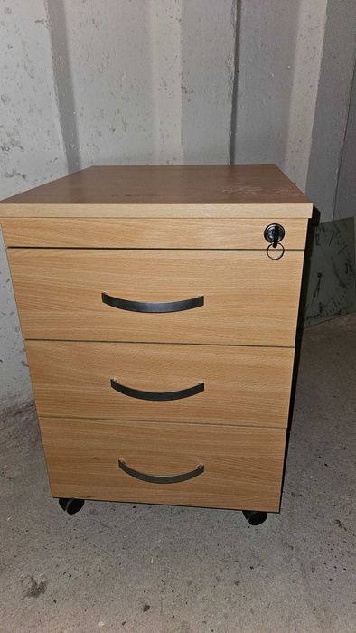 Kontenerek biurowy, szafka biurowa - 3 szuflady - centralny zamek