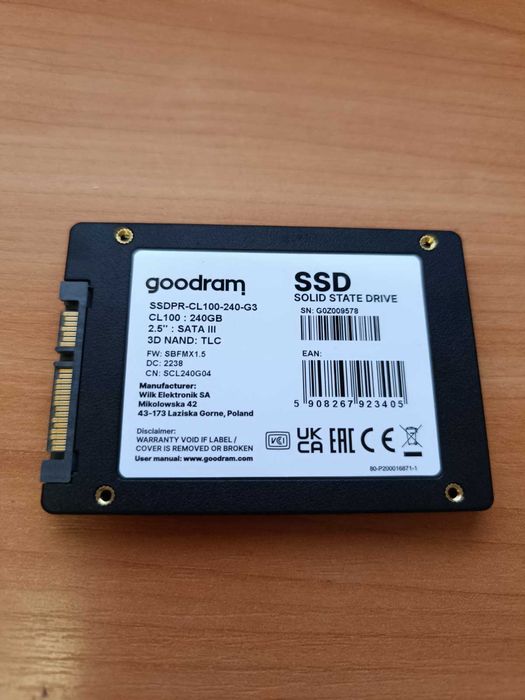 SSD-накопитель 2.5" SATA 240GB GoodRam CL100 Gen3