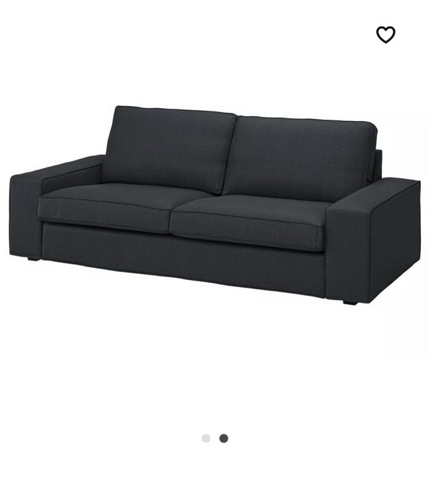 Capa Sofa Kivik 3 lugares cinzento escuro