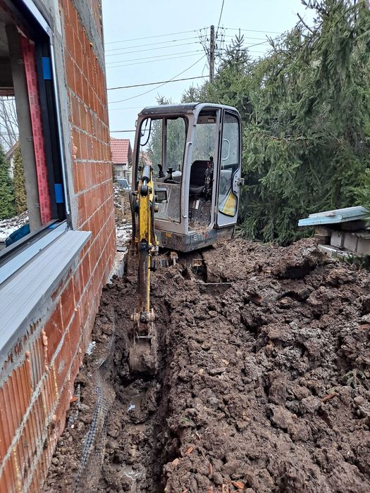 Usługi minikoparką, wynajem minikoparki, prace ziemne, wywrotka 3,5 t