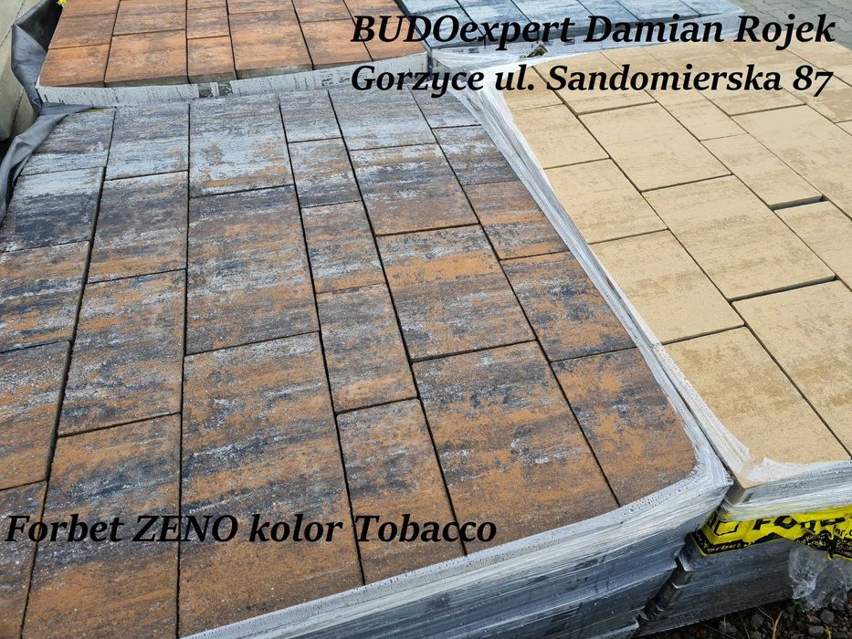 Kostka brukowa Forbet ZENO kolory Tytan Beige Tiramisu Silver Piryt