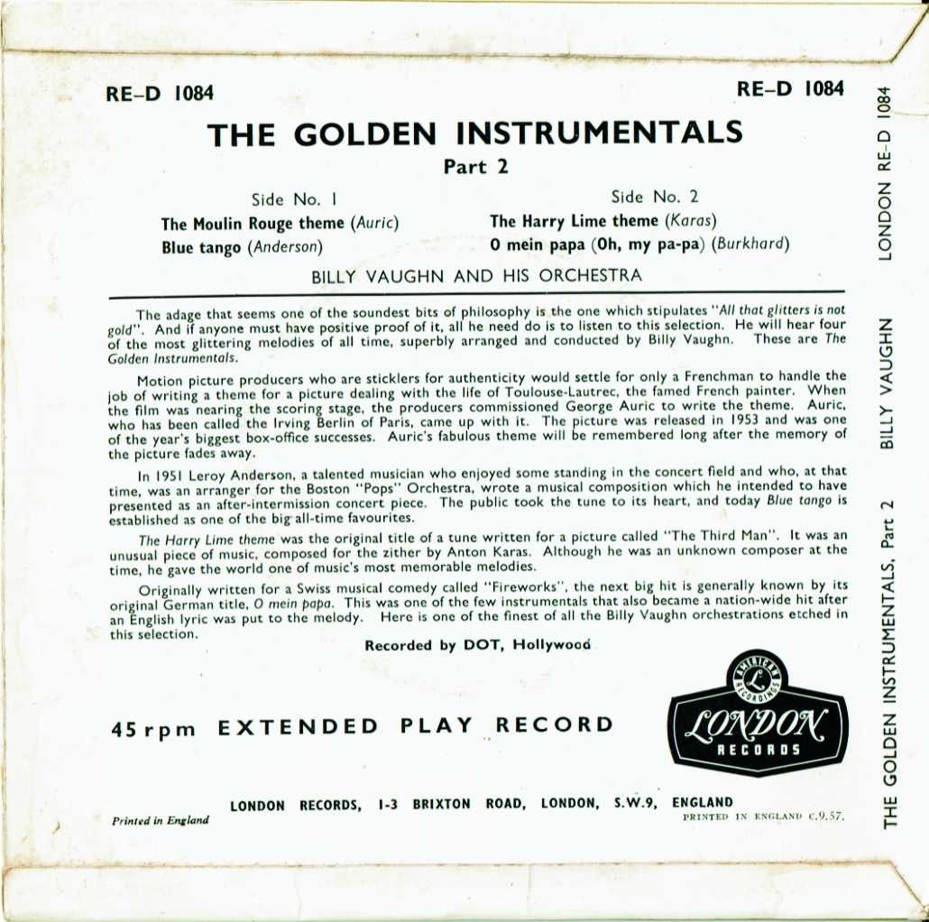Billy Vaughn - The moulin rouge theme