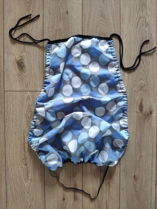 daszek przeciwsłoneczny przeciwdeszczowy do wózka szaroniebieski