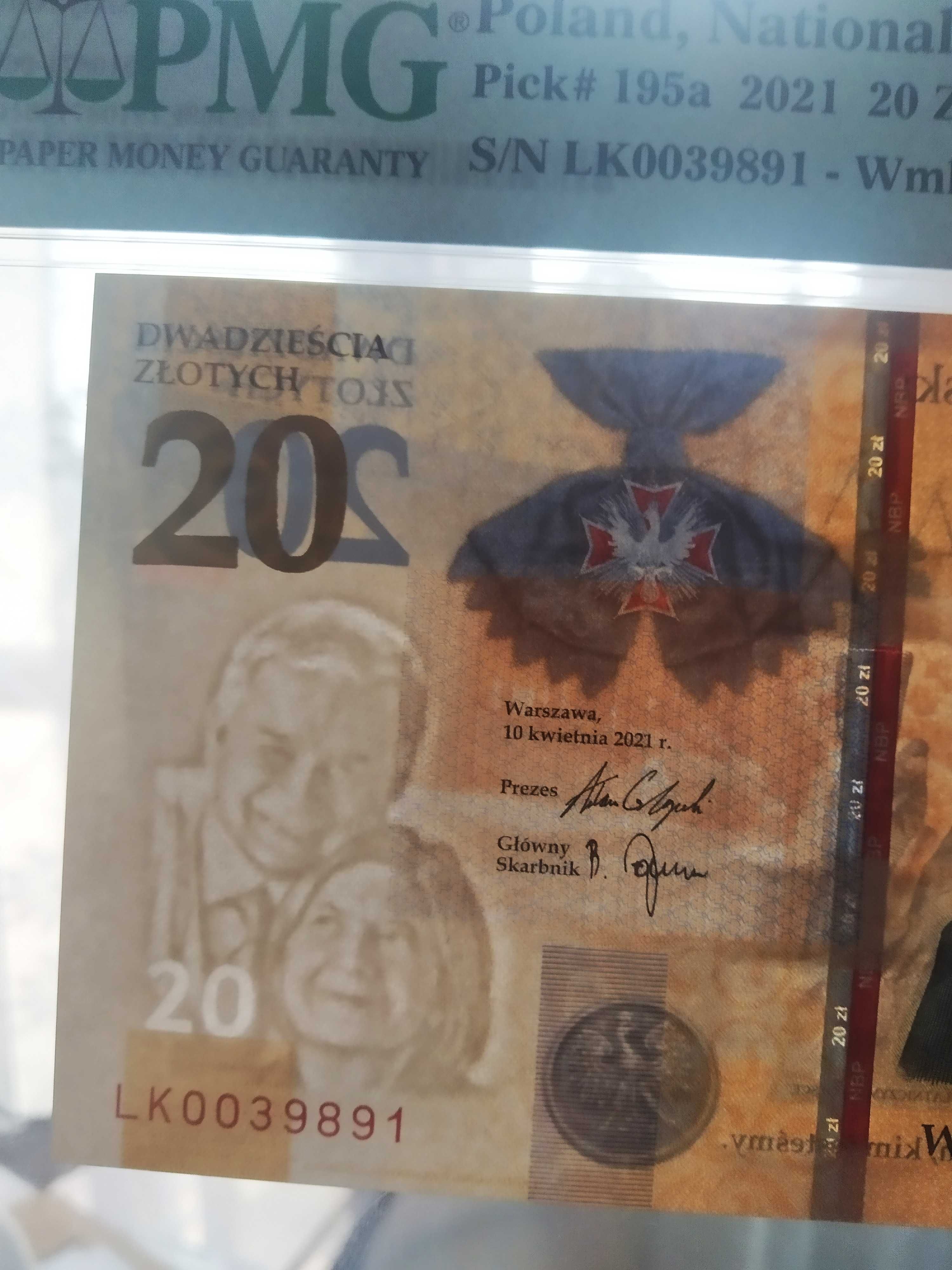 PMG69 Kaczyński Lech 20 złotych 2021