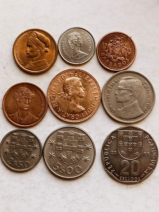 Монеты мира.Парусник,корабли.9шт. Оригинал