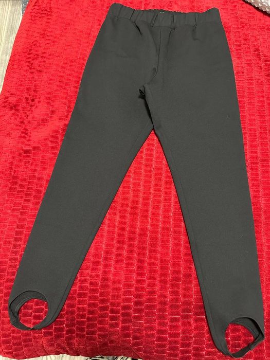 Лосины чёрные с вырезом для пятки