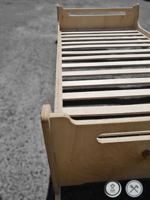 Дитяче ліжко Монтессорі | Напольная детская кровать | Ліжко з бортиком