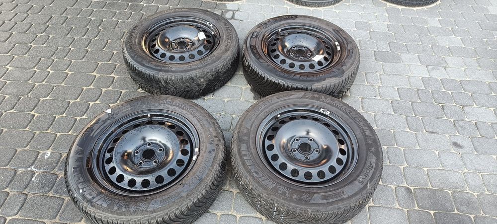 4xFelgi stalowe 17 5x112 oryg VW Tiguan Kodiaq opona zima 7mm kpl