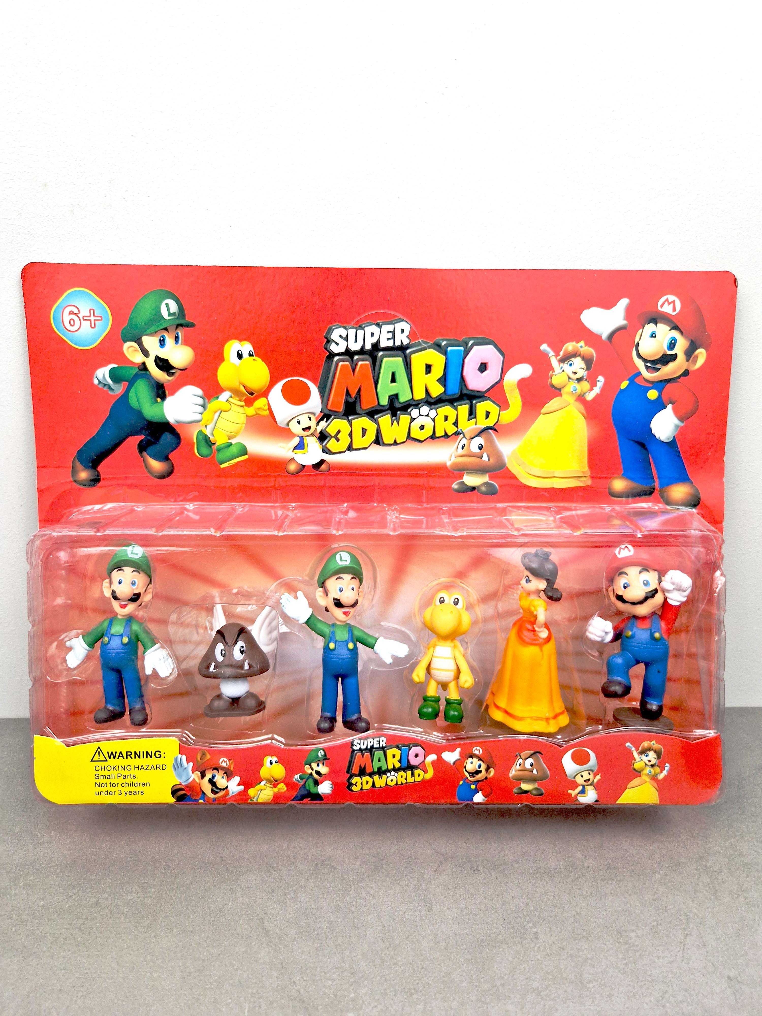 Figurki Super Mario 3D World 6szt Luigi