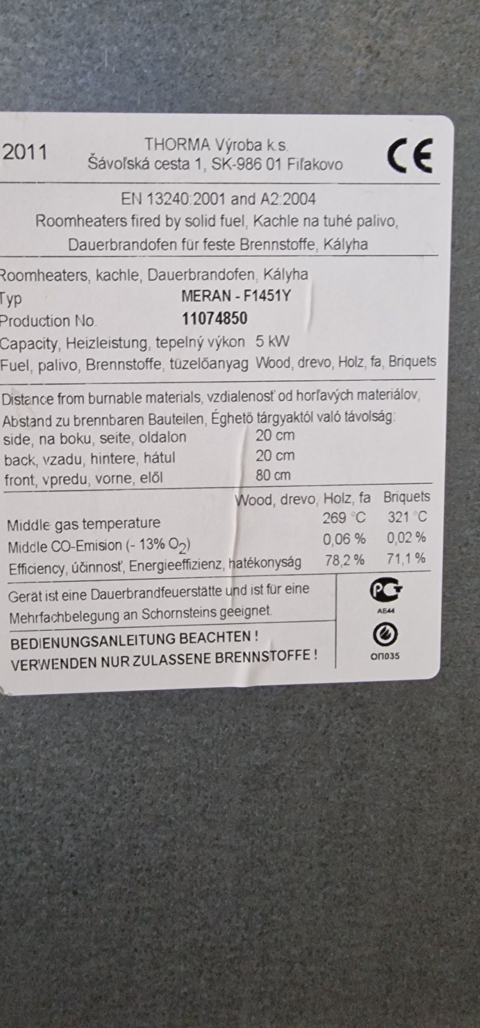 Piecyk, koza, kominek 5kW