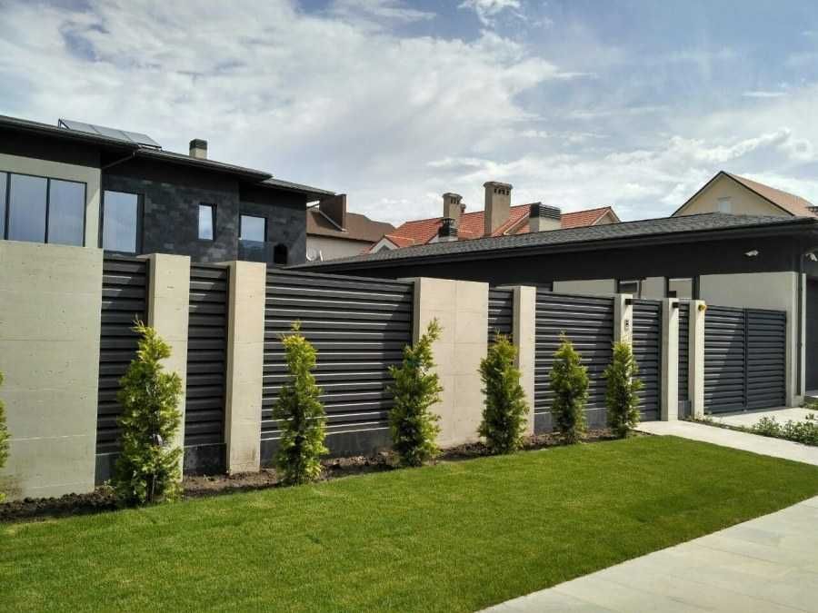 Паркан Жалюзі Ранчо. Штахетник. Огорожа. Відкатні та розпашні ворота