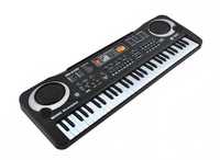 Keyboard - organy elektroniczne 61 klawiszy mikrofon zasilacz 54cm