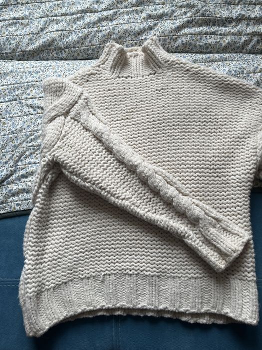 В’язаний светр Zara оверсайз молочний