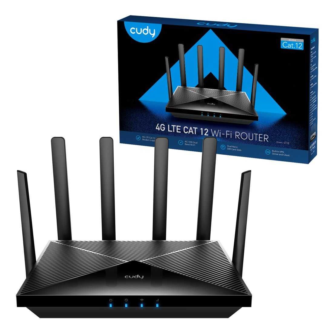 Cudy Router Wi-Fi Cudy Lt12 4G LTE Cat12 bezprzewodowy LAN/WAN ruter